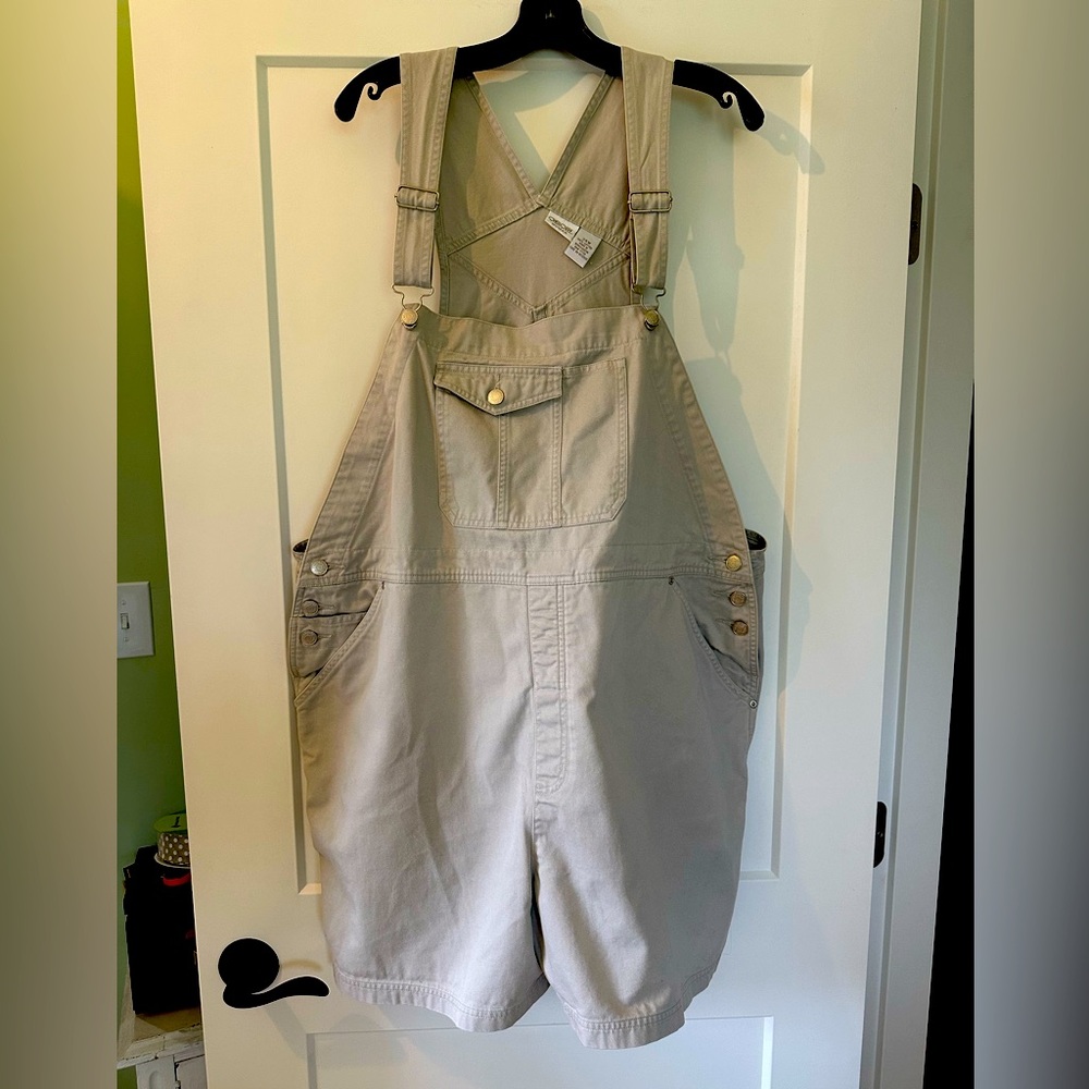 34W vintage Cherokee cotton overalls preowned excellent condition tan